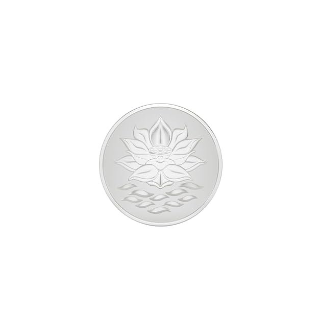 999 S 100gm Lotus Silver Coin - for Weddings, Festivals, Birthdays & Gifts