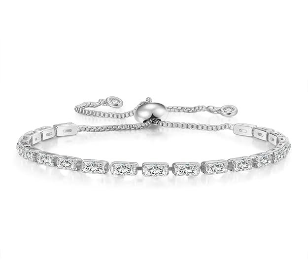 Nilu's Collection Stylish Cubic Zirconia American Diamond Adjustable Bracelet For Women & Girls Bracelet