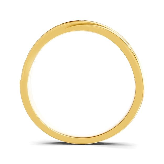 Grown Diamond Ring For Men 0.07 Carat Round Shape F-G VS Quality Diamond Twisted Band Ring - Image 3