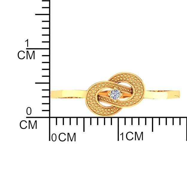 Eterna Knot 14KT (585) Yellow Gold and Certified Natural Ring for Women - Image 3