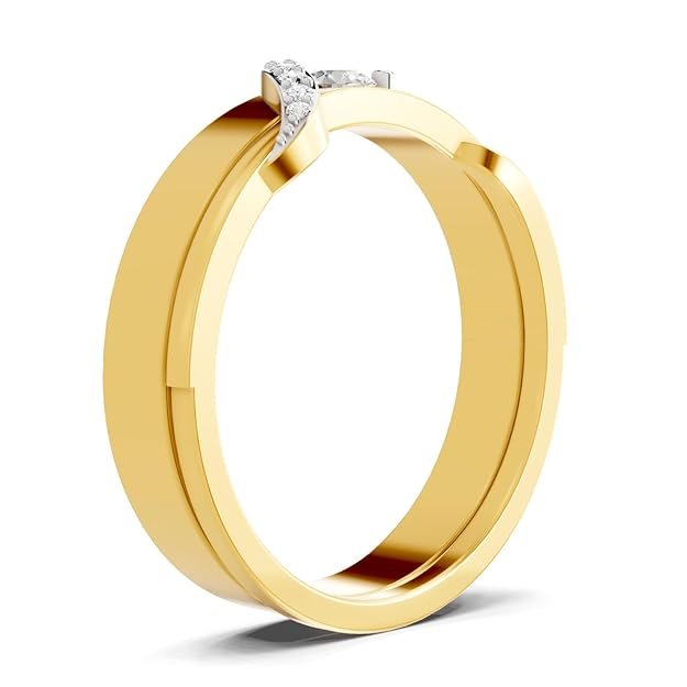 SPARQ Lab Grown Diamond Ring For Men IGI Certified Round Shape F-G VS Quality Diamond Band Ring - Image 2