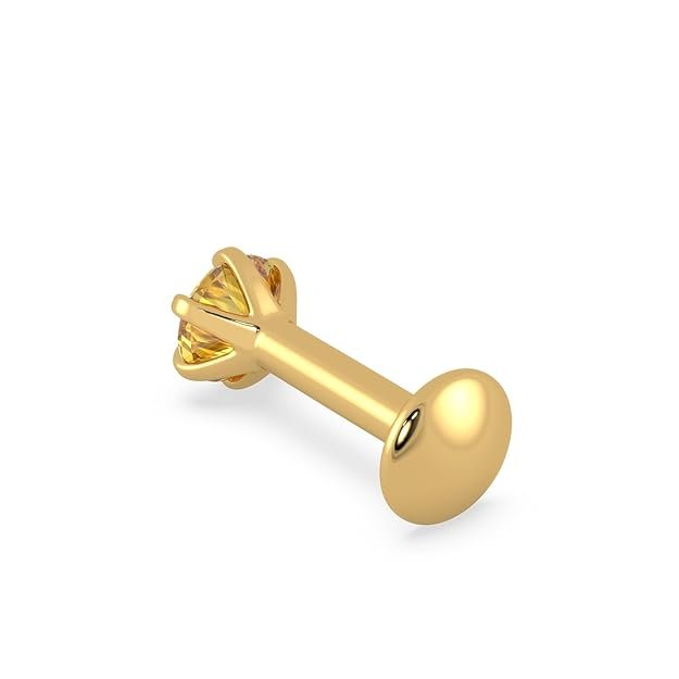 Yellow Gold Nose Pin for Women 22 k | 22k BIS Hallmark (916) Nose Stud for Women and Girls with Piercing - Image 4