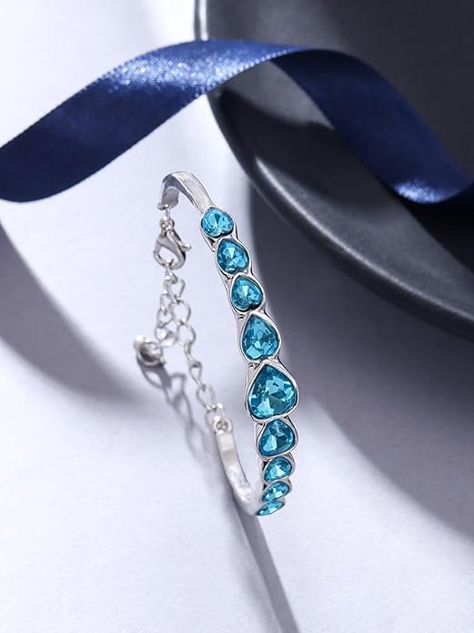 Yellow Chimes Diamond Bracelet for Women and Girls | Fashion Multicolor Crystal Bracelets - Image 2