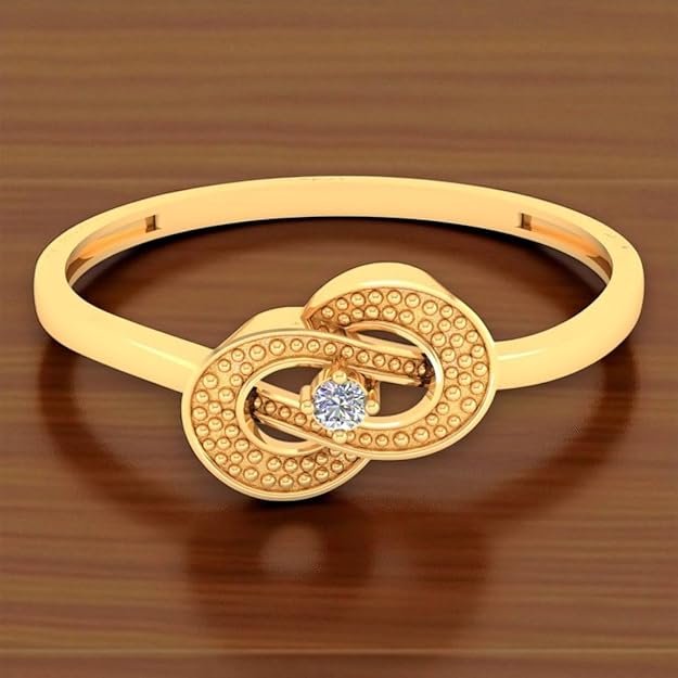 Eterna Knot 14KT (585) Yellow Gold and Certified Natural Ring for Women