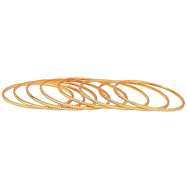 Shining Diva Fashion Latest Gold Traditional Bangles for Women and Girls - Image 3