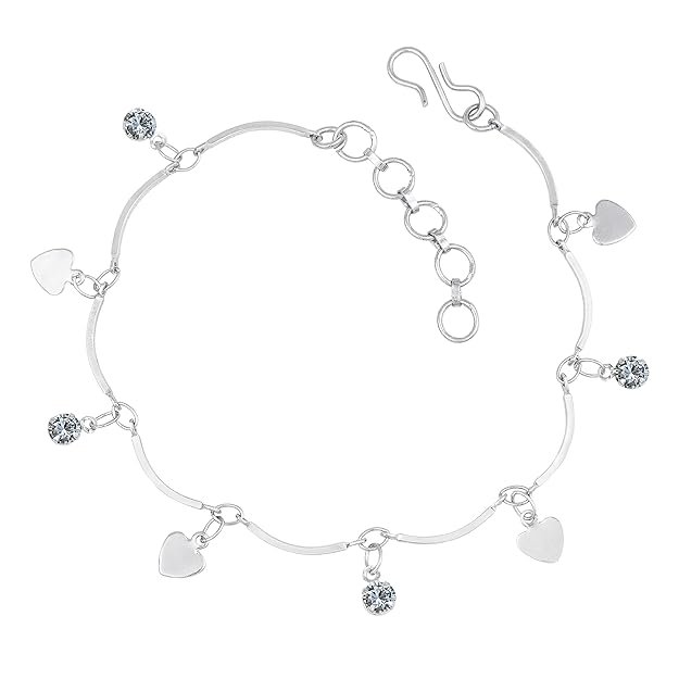 Adjustable Bracelet with Butterfly and Cz American Diamond Charm Valentine Gift Bracelet for Girls & Women - Image 3