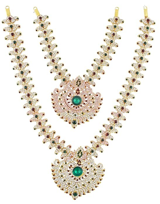 Deity God Jewellery Long Diamond Haram
